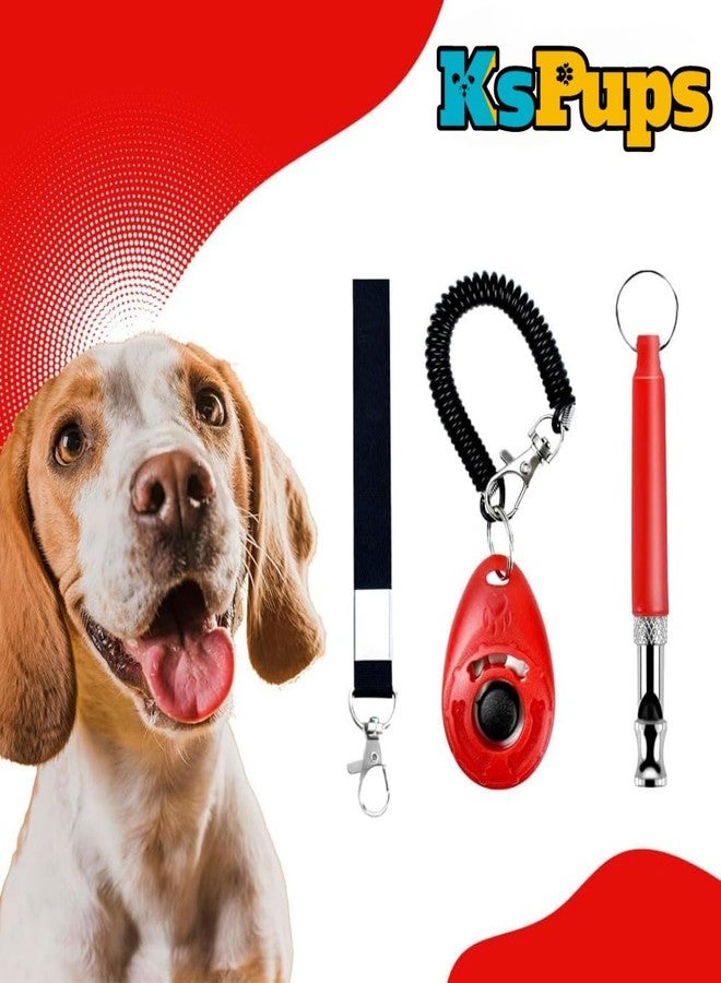 KsPups Ultrasonic Dog Whistle Set with Training Clicker and Black Lanyard for Dogs and Puppy Training Stop Barking Silent Dog Whistle for Recall Pet Corrector Clicker Training for Pet Cats - Image 2